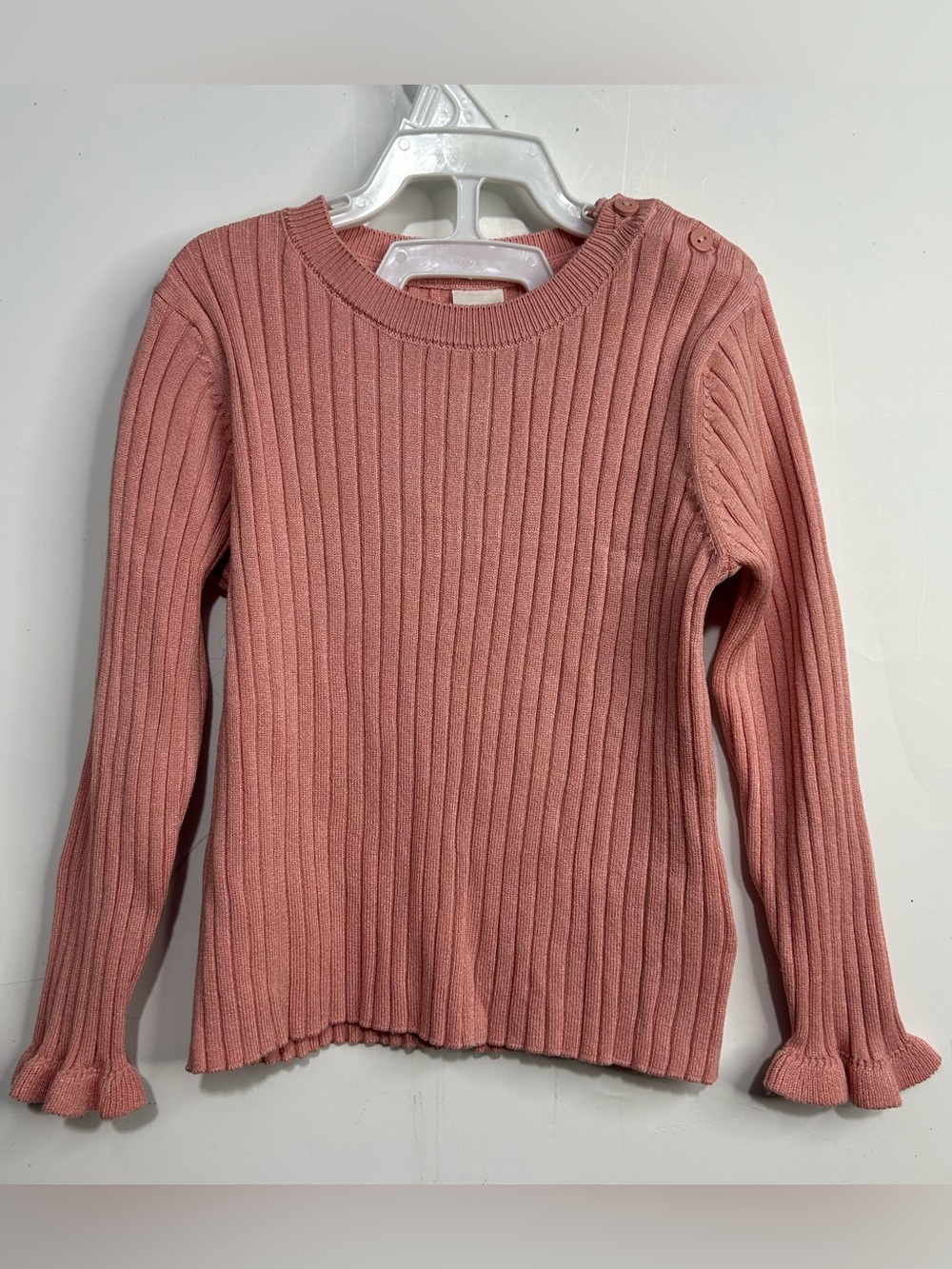 5 for $25🔥H&M Ribbed Pink Bell Sleeve Sweater 2T- NWT